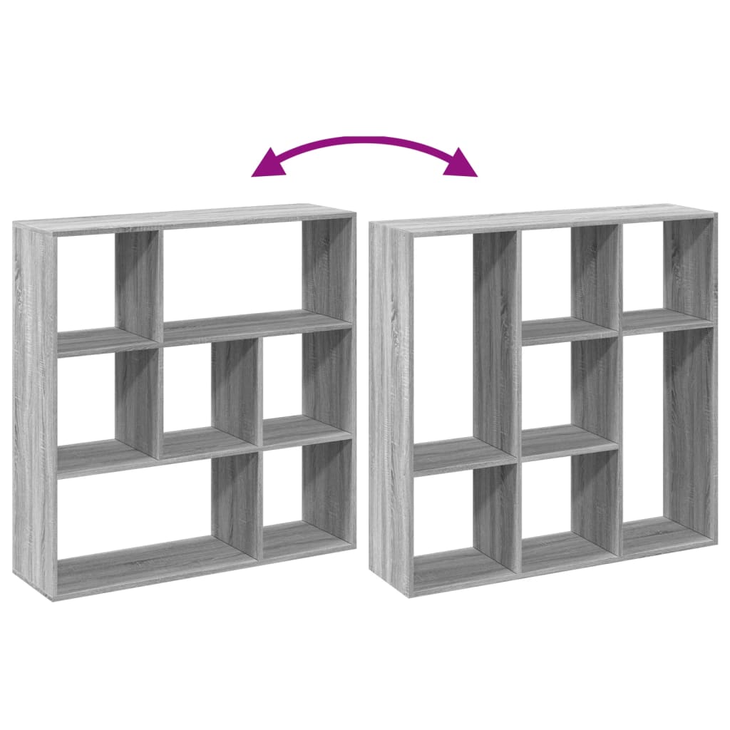 Kamerscherm / boekenkast 102x29x103,5 cm hout grijs sonoma