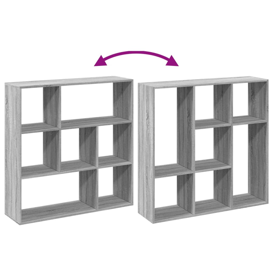 Kamerscherm / boekenkast 102x29x103,5 cm hout grijs sonoma