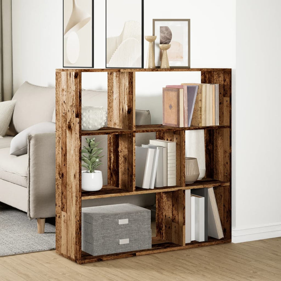 Kamerscherm / Boekenkast 102X29X103,5 Cm Hout Kleurig Oud Hout 102 cm