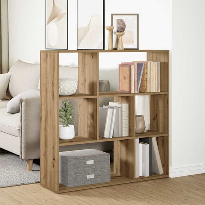 Kamerscherm / Boekenkast 102X29X103,5 Cm Hout Artisanaal Eiken Artisanaal Eikenkleurig 102 cm
