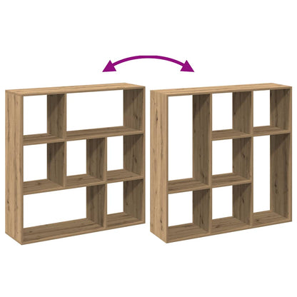 Kamerscherm / Boekenkast 102X29X103,5 Cm Hout Artisanaal Eiken Artisanaal Eikenkleurig 102 cm