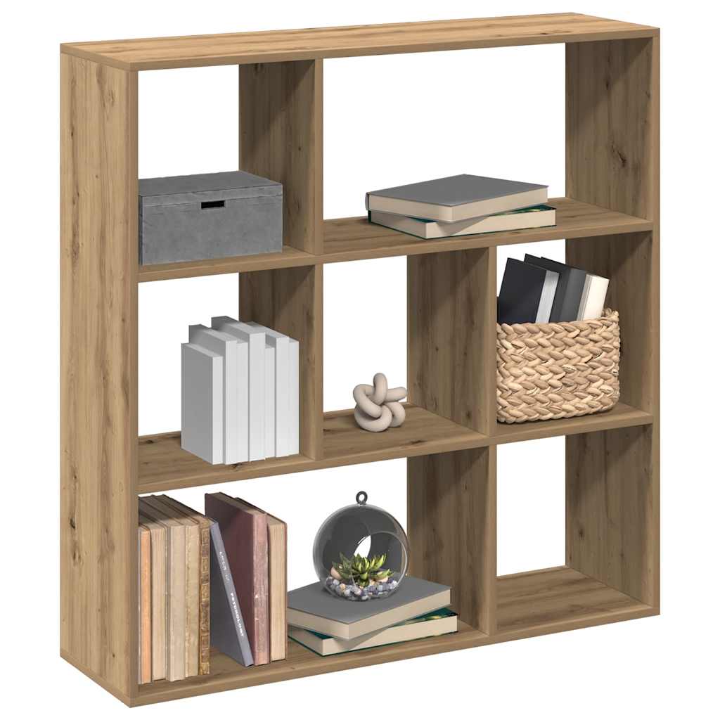 Kamerscherm / Boekenkast 102X29X103,5 Cm Hout Artisanaal Eiken Artisanaal Eikenkleurig 102 cm