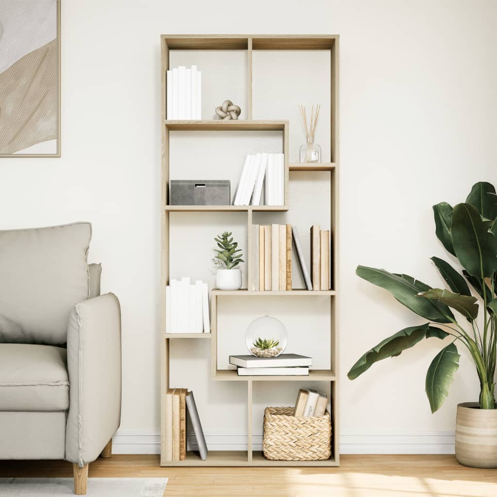 Kamerscherm / boekenkast 67x25x161,5 cm hout sonoma eikenkleur