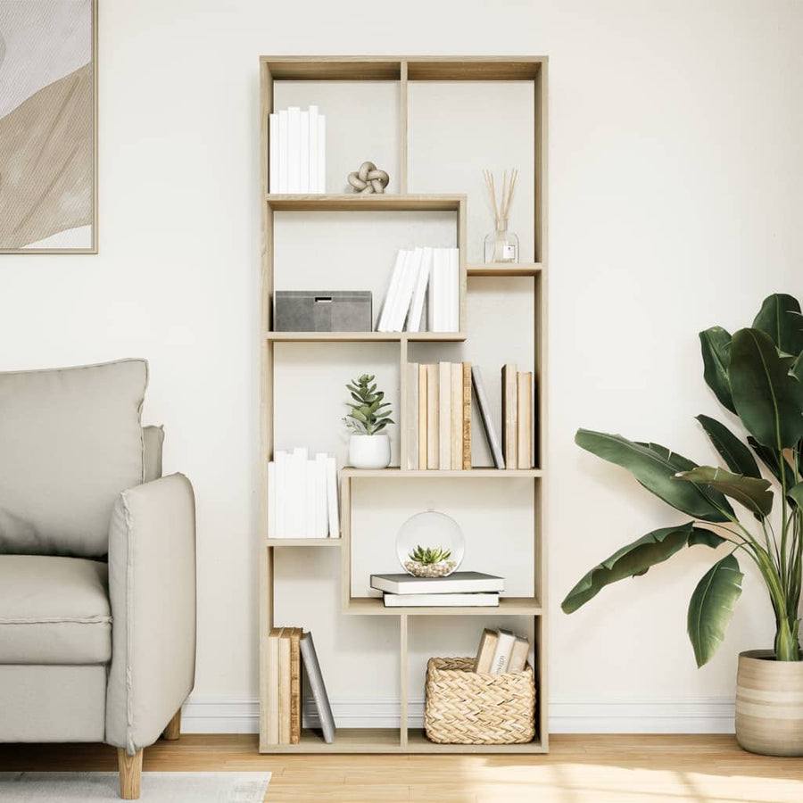 Kamerscherm / boekenkast 67x25x161,5 cm hout sonoma eikenkleur