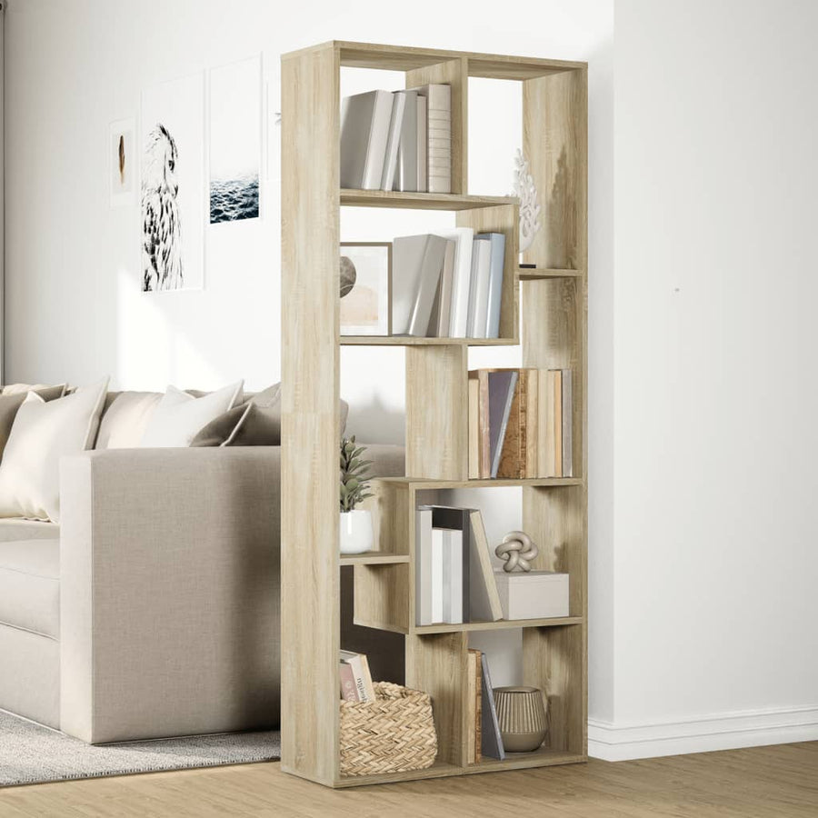 Kamerscherm / boekenkast 67x25x161,5 cm hout sonoma eikenkleur
