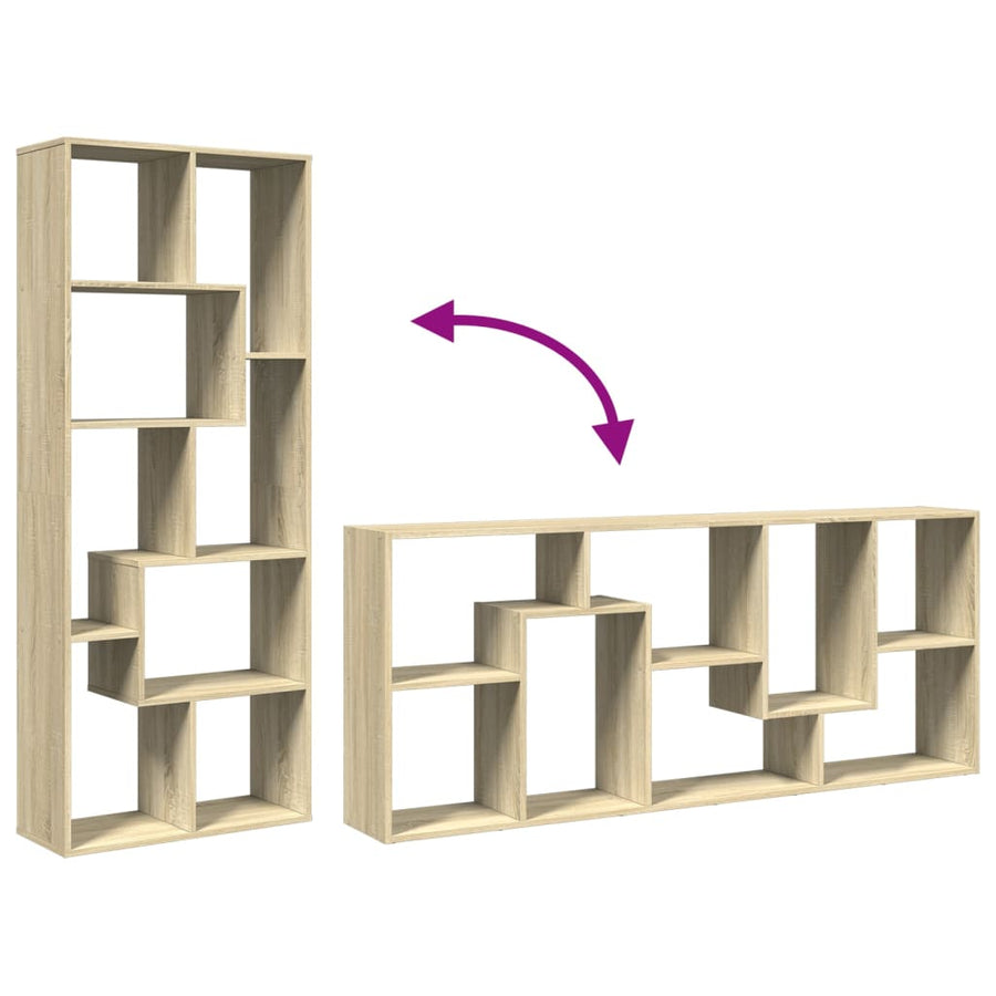 Kamerscherm / boekenkast 67x25x161,5 cm hout sonoma eikenkleur
