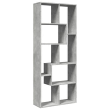 Kamerscherm / boekenkast 67x25x161,5 cm bewerkt hout betongrijs