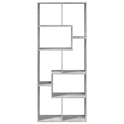 Kamerscherm / boekenkast 67x25x161,5 cm bewerkt hout betongrijs