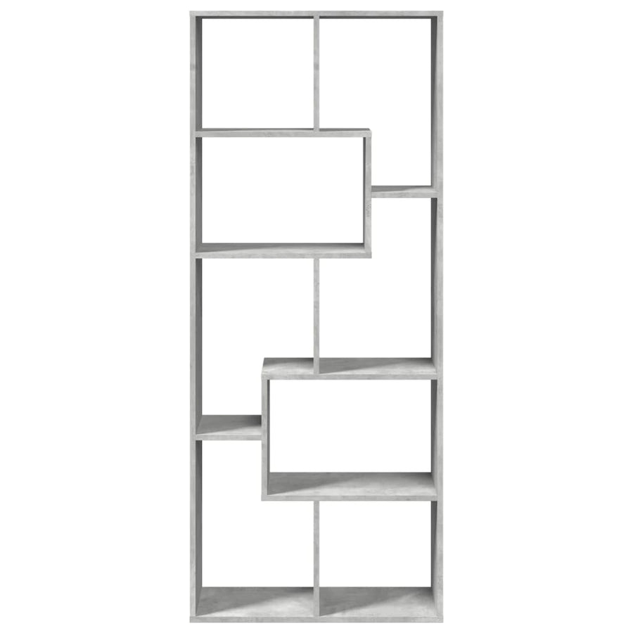 Kamerscherm / boekenkast 67x25x161,5 cm bewerkt hout betongrijs