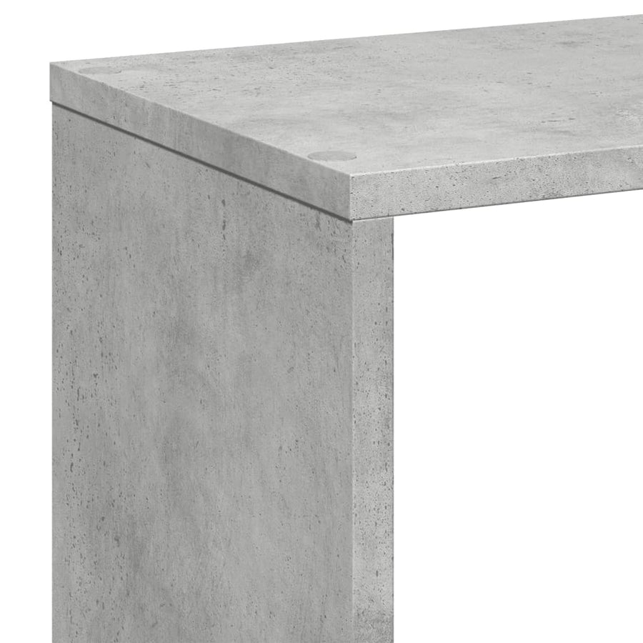 Kamerscherm / boekenkast 67x25x161,5 cm bewerkt hout betongrijs