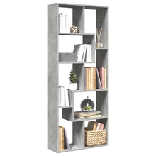 Kamerscherm / boekenkast 67x25x161,5 cm bewerkt hout betongrijs