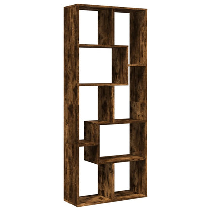 Kamerscherm / boekenkast 67x25x161,5 cm hout gerookt eiken
