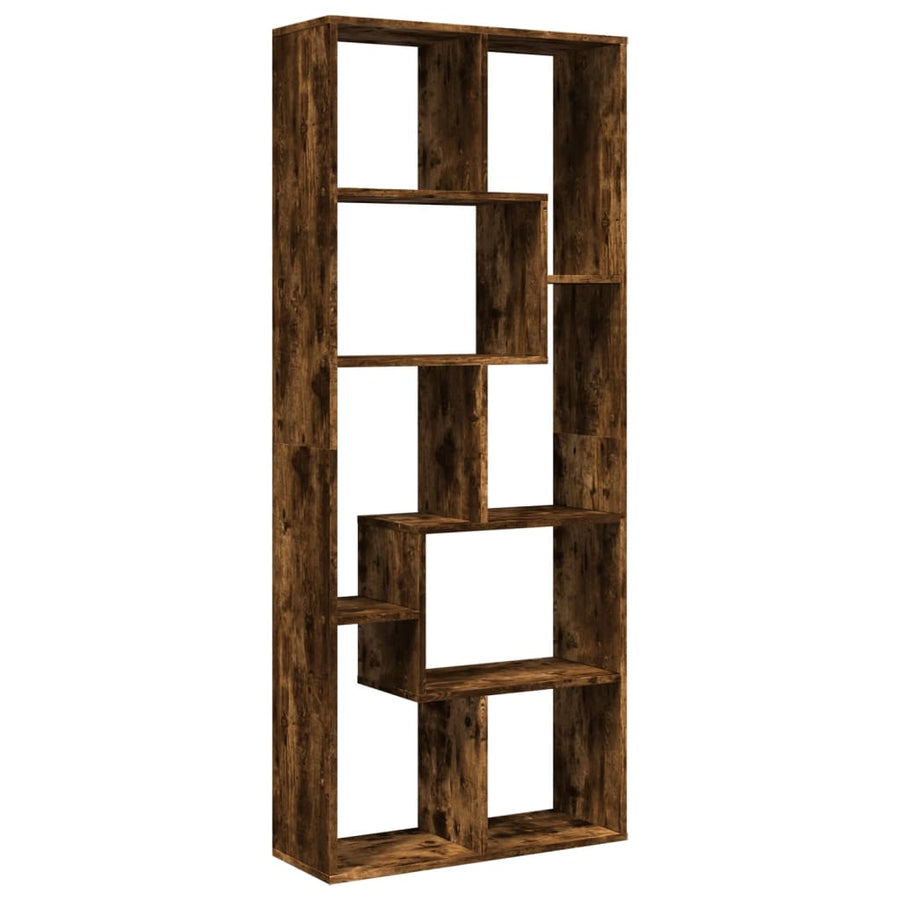 Kamerscherm / boekenkast 67x25x161,5 cm hout gerookt eiken