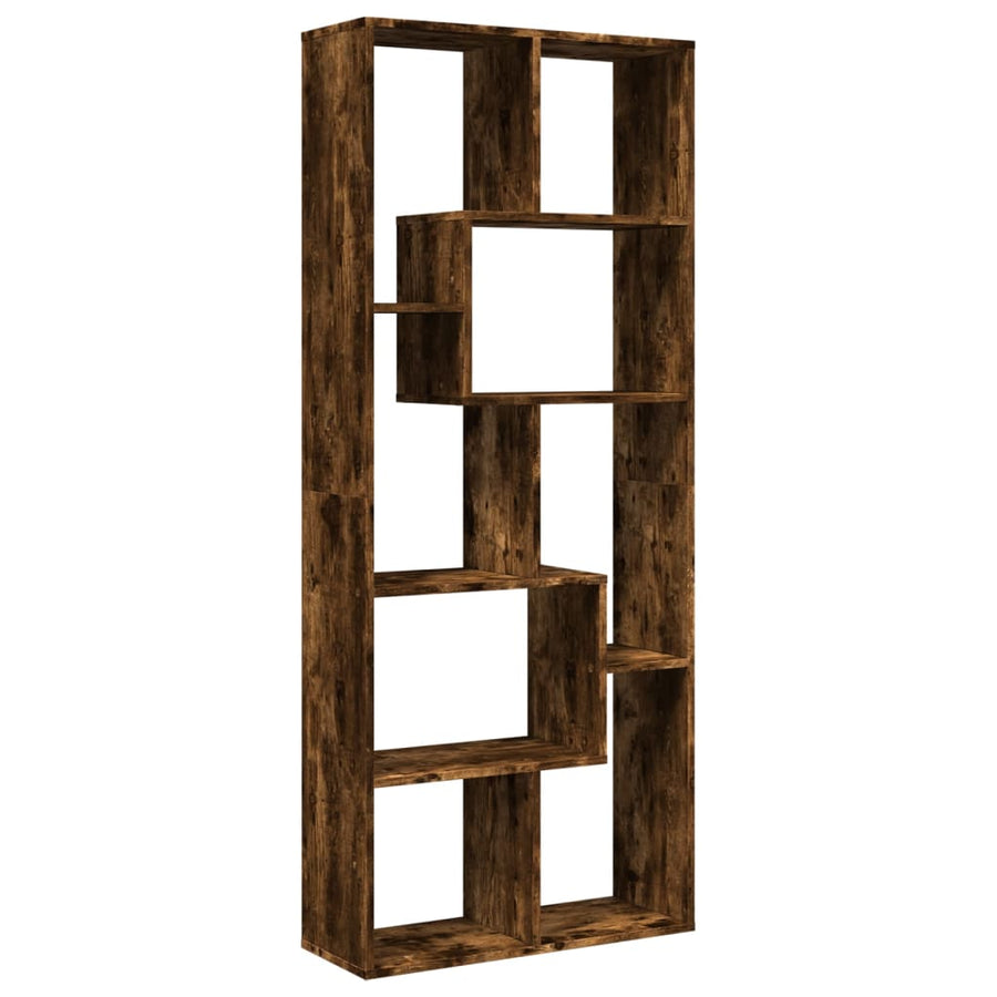 Kamerscherm / boekenkast 67x25x161,5 cm hout gerookt eiken