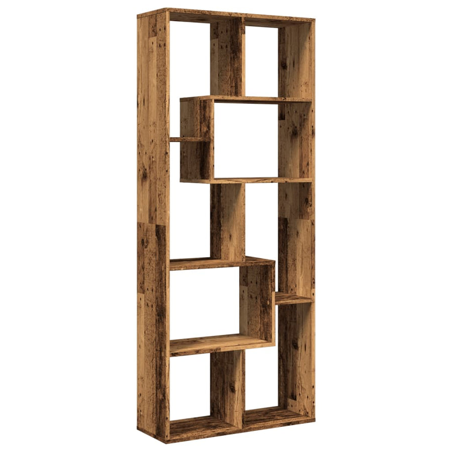 Kamerscherm / boekenkast 67x25x161,5 cm hout oud houtkleur