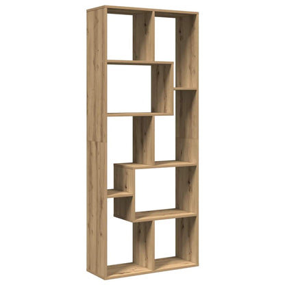 Kamerscherm / boekenkast 67x25x161,5 cm hout artisanaal eiken