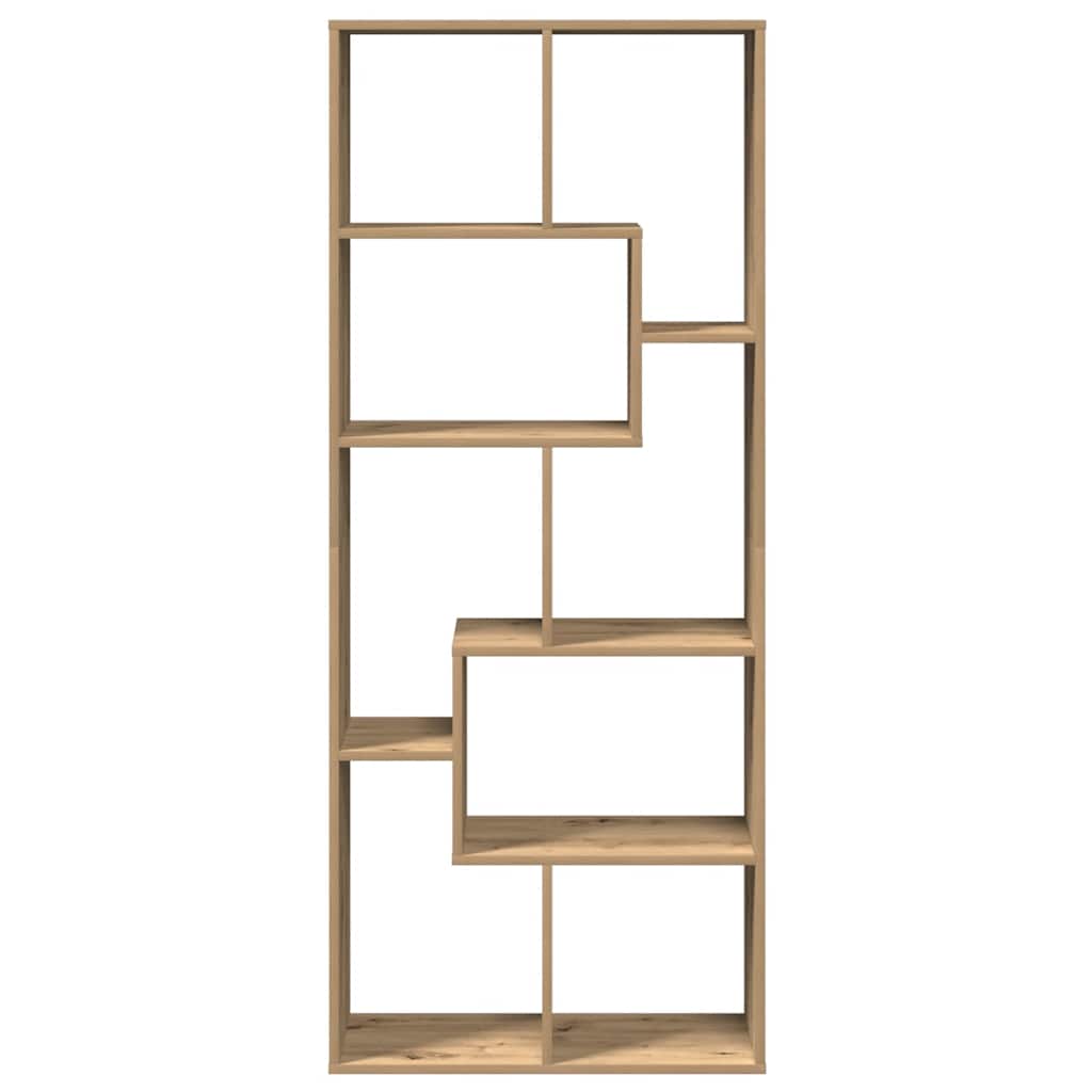 Kamerscherm / boekenkast 67x25x161,5 cm hout artisanaal eiken