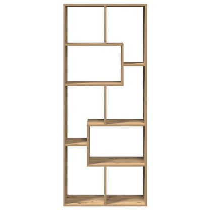 Kamerscherm / boekenkast 67x25x161,5 cm hout artisanaal eiken