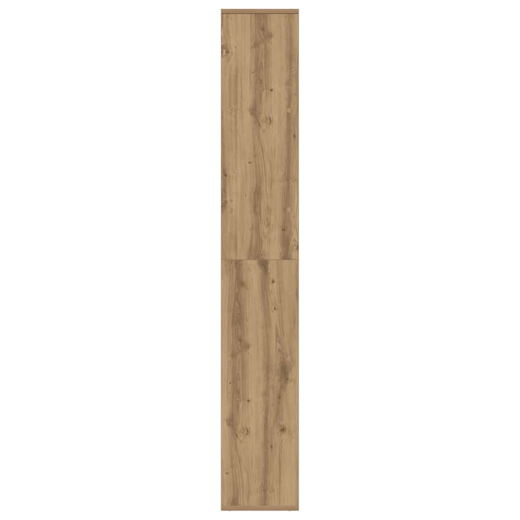 Kamerscherm / boekenkast 67x25x161,5 cm hout artisanaal eiken