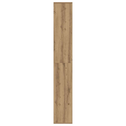 Kamerscherm / boekenkast 67x25x161,5 cm hout artisanaal eiken