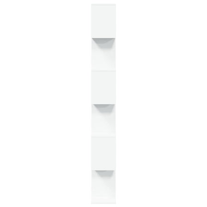 Kamerscherm / boekenkast 6-laags 70x24x193 cm bewerkt hout wit