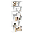 Boekenkast 70x24x193 cm bewerkt hout wit