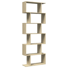 Kamerscherm / boekenkast 6-laags 70x24x193 cm hout sonoma eiken