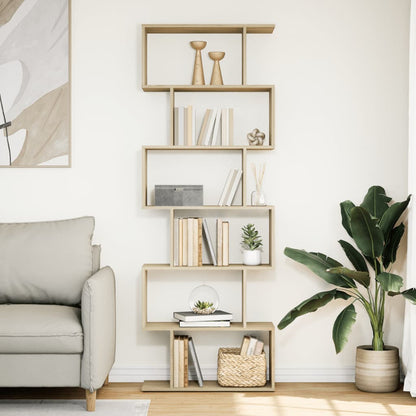 Kamerscherm / boekenkast 6-laags 70x24x193 cm hout sonoma eiken