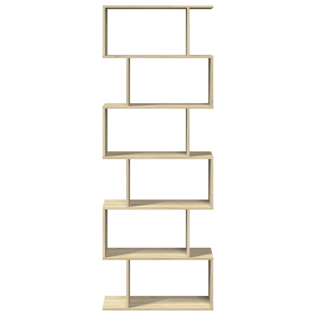 Kamerscherm / boekenkast 6-laags 70x24x193 cm hout sonoma eiken