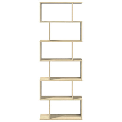 Kamerscherm / boekenkast 6-laags 70x24x193 cm hout sonoma eiken