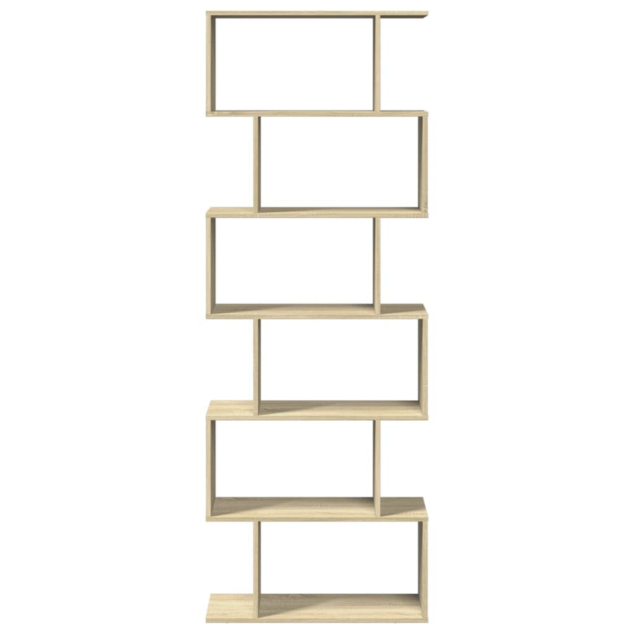 Kamerscherm / boekenkast 6-laags 70x24x193 cm hout sonoma eiken