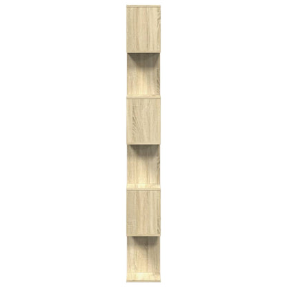 Kamerscherm / boekenkast 6-laags 70x24x193 cm hout sonoma eiken
