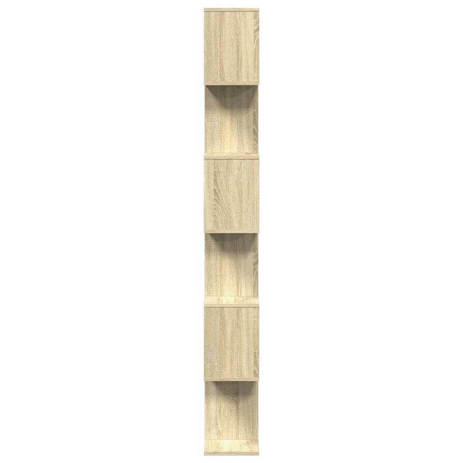 Kamerscherm / boekenkast 6-laags 70x24x193 cm hout sonoma eiken