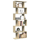 Room divider / bookcase 6-tier 70x24x193 cm wood sonoma oak