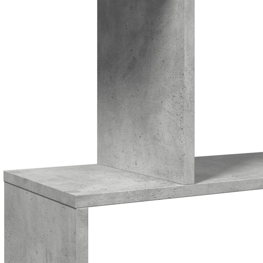 Kamerscherm / boekenkast 6-laags 70x24x193 cm hout betongrijs