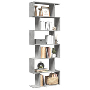 Boekenkast kamerscherm 70x24x193 cm betongrijs