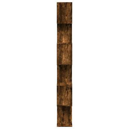 Kamerscherm / boekenkast 6-laags 70x24x193 cm hout gerookt eik