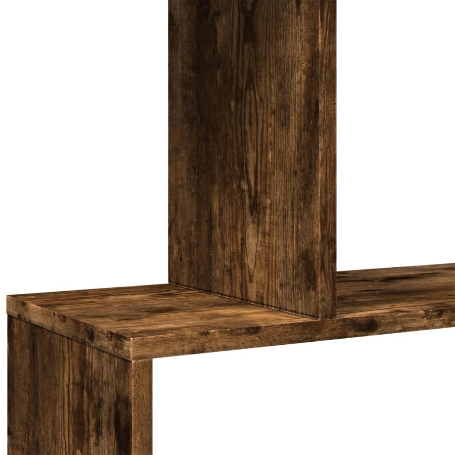 Kamerscherm / boekenkast 6-laags 70x24x193 cm hout gerookt eik