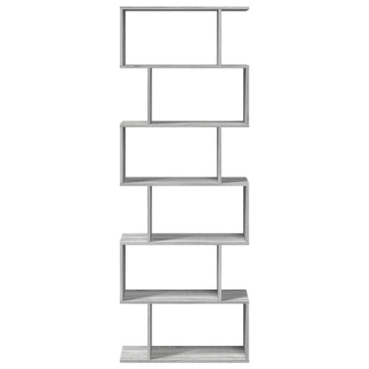 Kamerscherm / boekenkast 6-laags 70x24x193 cm hout grijs sonoma