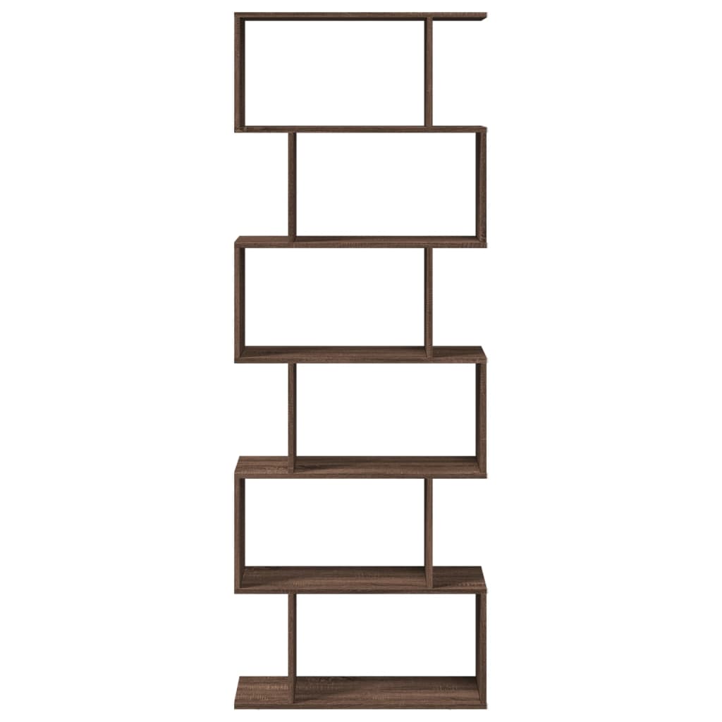 Kamerscherm / Boekenkast 6-Laags 70X24X Hout Bruin Eiken 193 cm