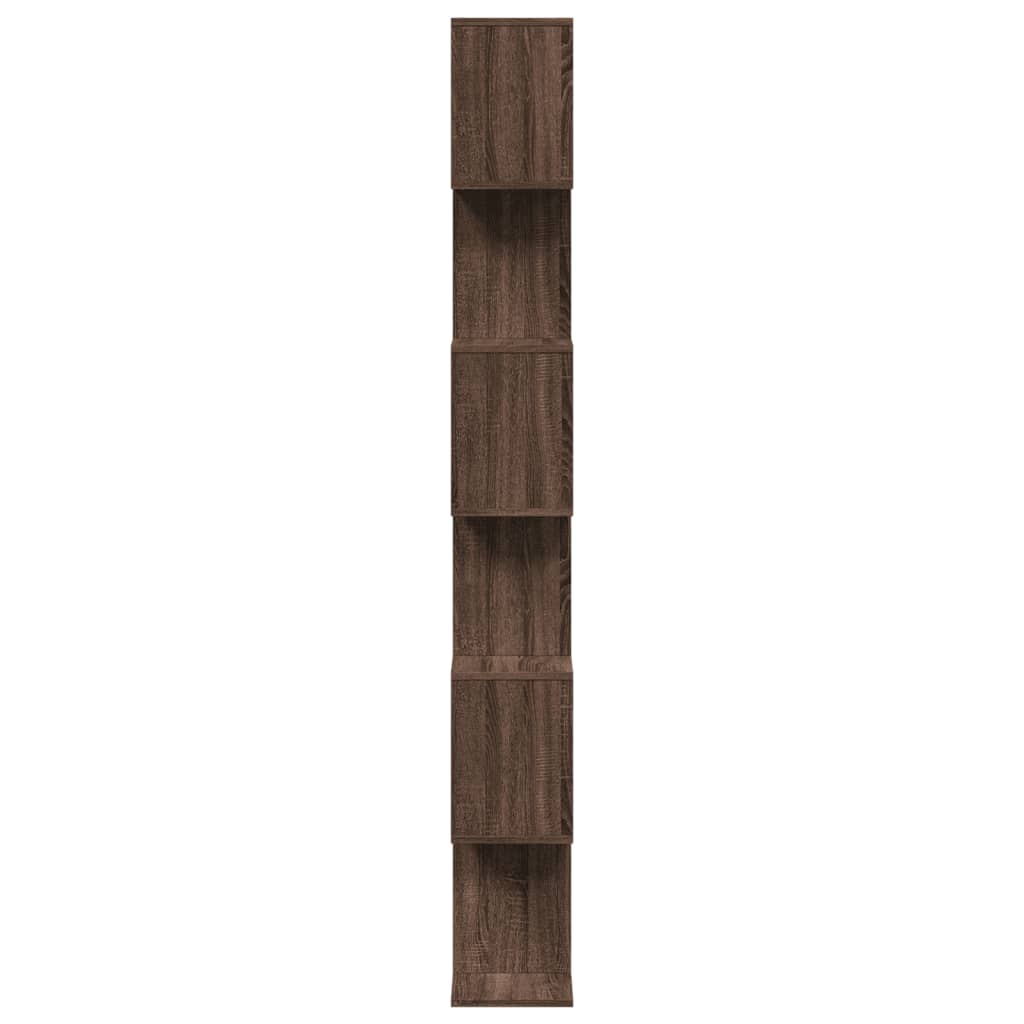 Kamerscherm / Boekenkast 6-Laags 70X24X Hout Bruin Eiken 193 cm