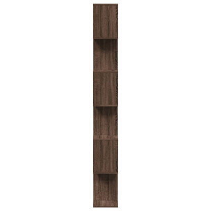 Kamerscherm / Boekenkast 6-Laags 70X24X Hout Bruin Eiken 193 cm