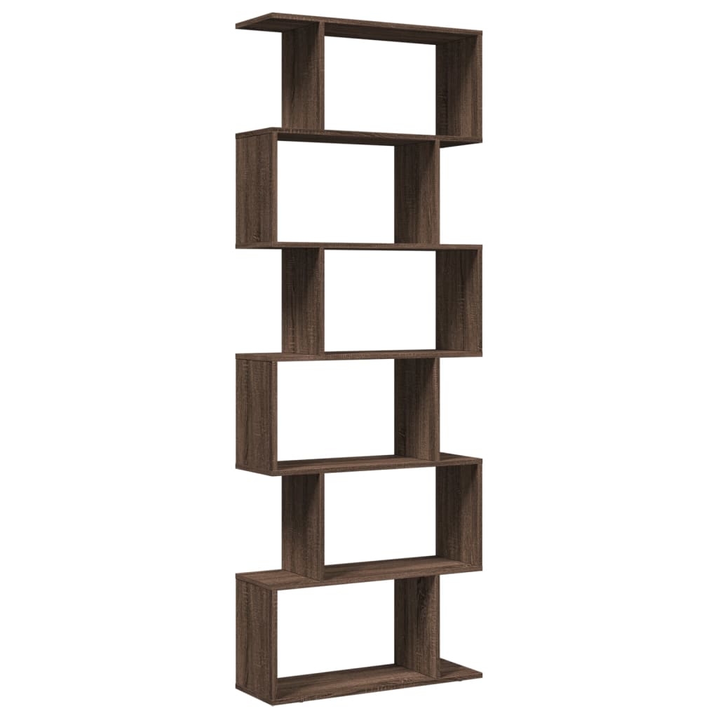 Kamerscherm / Boekenkast 6-Laags 70X24X Hout Bruin Eiken 193 cm