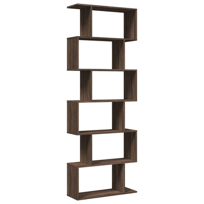 Kamerscherm / Boekenkast 6-Laags 70X24X Hout Bruin Eiken 193 cm