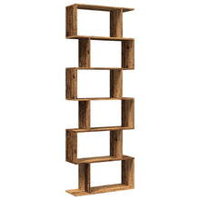 Kamerscherm / boekenkast 6-laags 70x24x193 cm hout oud hout