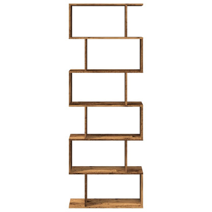 Kamerscherm / boekenkast 6-laags 70x24x193 cm hout oud hout