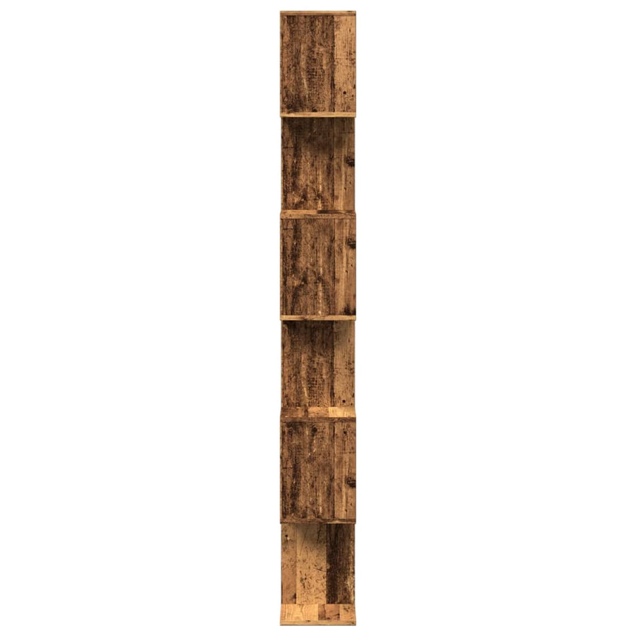 Kamerscherm / boekenkast 6-laags 70x24x193 cm hout oud hout