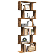 Boekenkast kamerscherm 70x24x193 cm oud hout