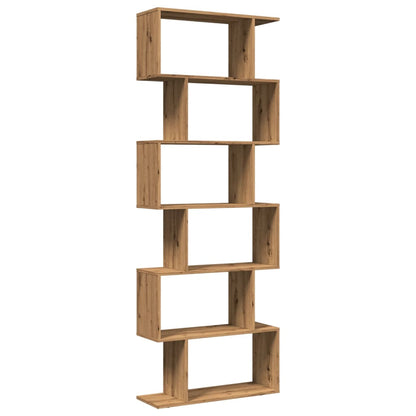 Kamerscherm / boekenkast 6-laags 70x24x193 cm hout artisanaal