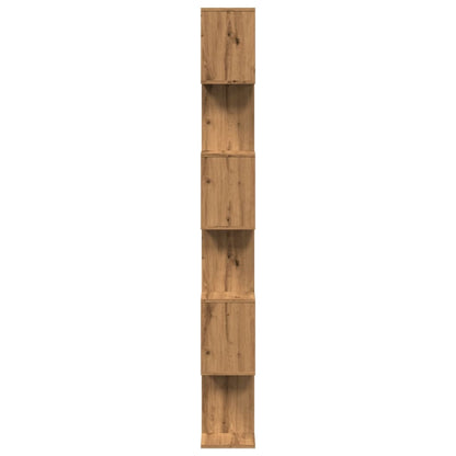 Kamerscherm / boekenkast 6-laags 70x24x193 cm hout artisanaal